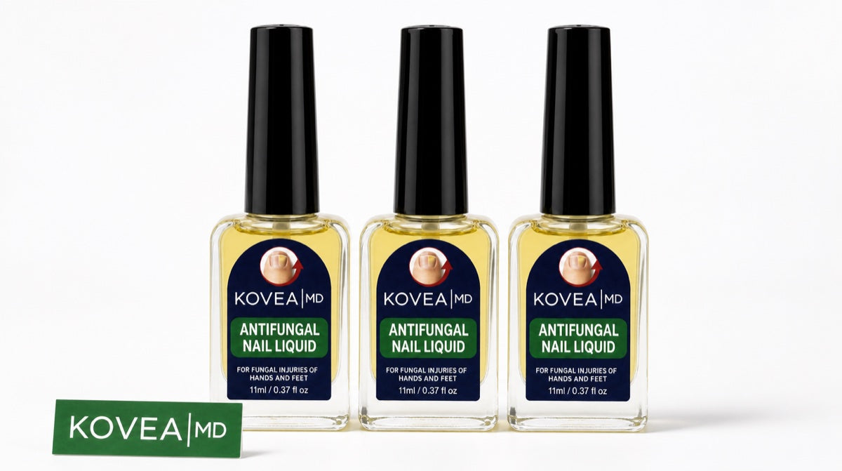 Three bottles of Kovea Clinical-Strength Brush-On